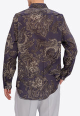 Etro Paisley Print Long-Sleeved Shirt Blue MRIC0012 99SA588-X0883