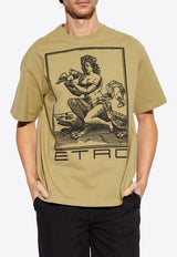 Etro Graphic Print T-shirt Green MRMA0006 AJ201-X0890