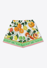 Dolce & Gabbana Kids Girls Mix Fruit Print Shorts Multicolor L52Q33 G7L9A-HV5AN