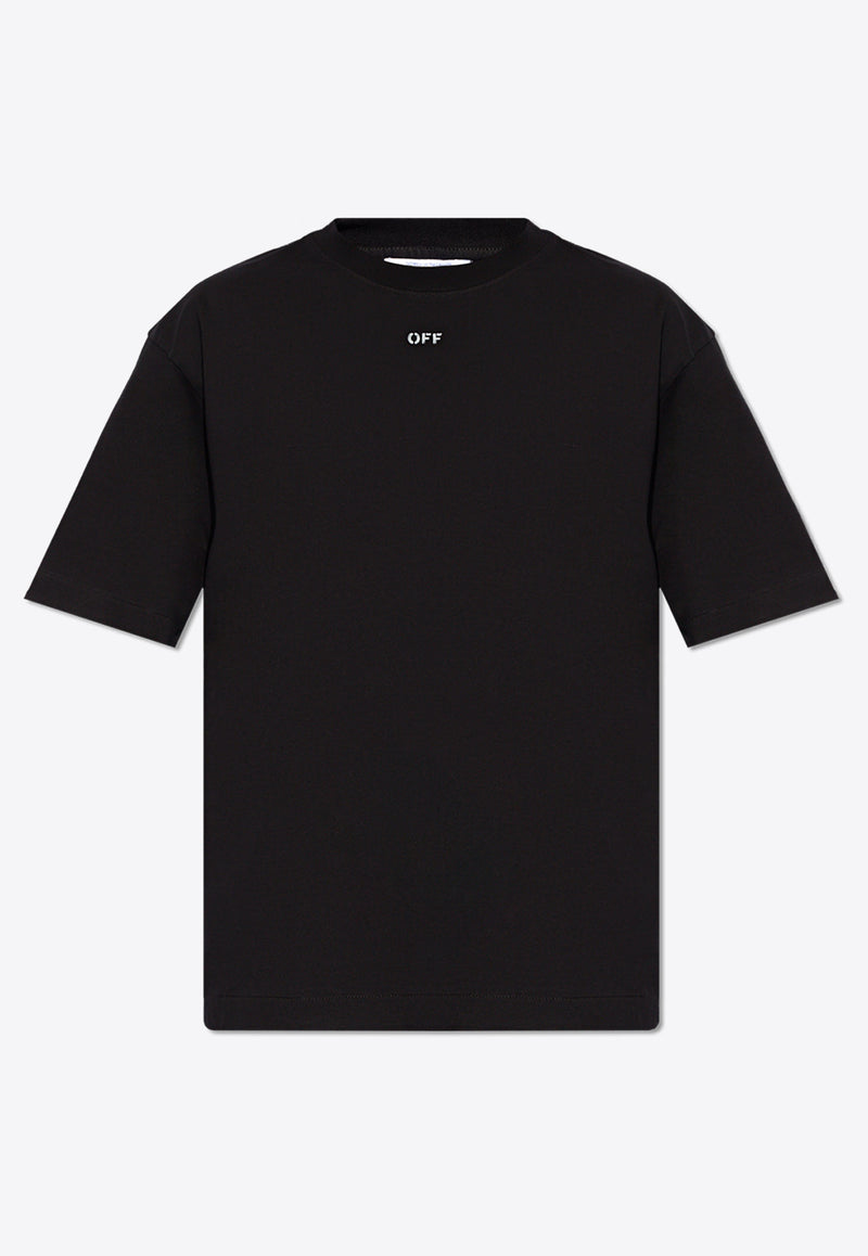 Off-White OFF Stamp Crewneck T-shirt Black OMAA120C99 JER005-1001