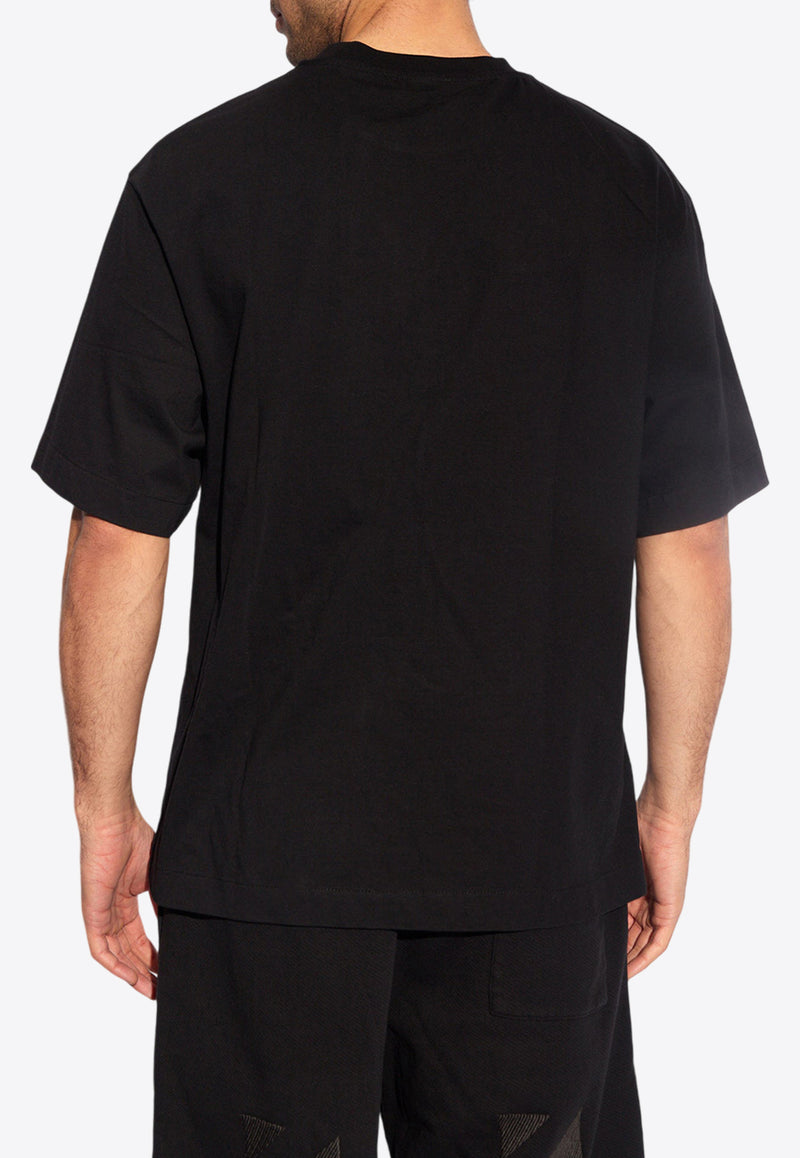 Off-White OFF Stamp Crewneck T-shirt Black OMAA120C99 JER005-1001