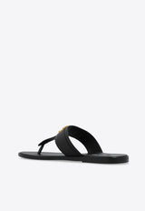 Tom Ford Brighton Logo Plaque Leather Sandals Black J1382 LCL076X-1N001