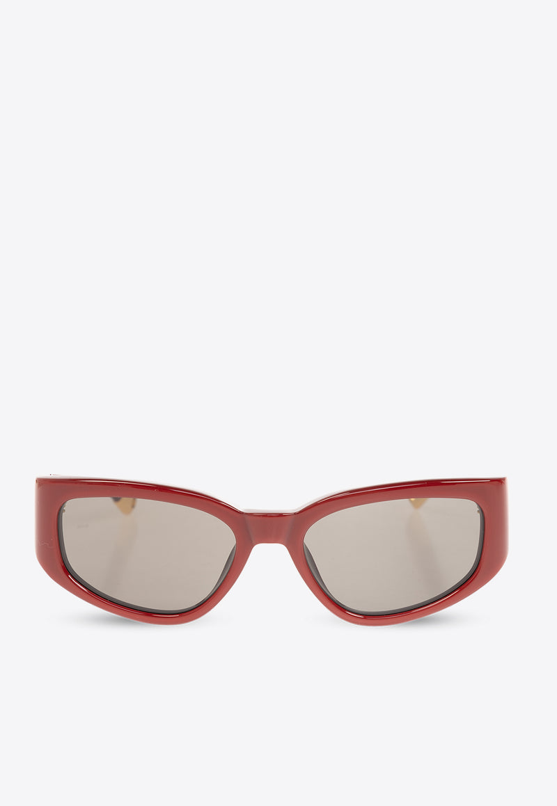 Jacquemus Gala Cat-Eye Sunglasses Gray JAC5C3SUN 0-0