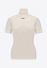 Off-White OFF Stamp High-Neck Top Cream OWAD137C99 JER002-0110