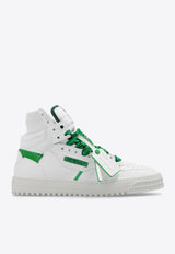 Off-White 3.0 Off Court High-Top Leather Sneakers White OMIA065S24 LEA005-0155