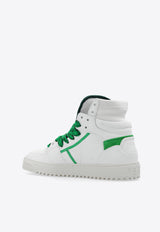 Off-White 3.0 Off Court High-Top Leather Sneakers White OMIA065S24 LEA005-0155