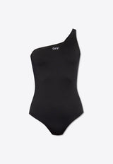 Off-White OFF Stamp One-Shoulder Swimsuit Black OWFC017S24 FAB001-1001