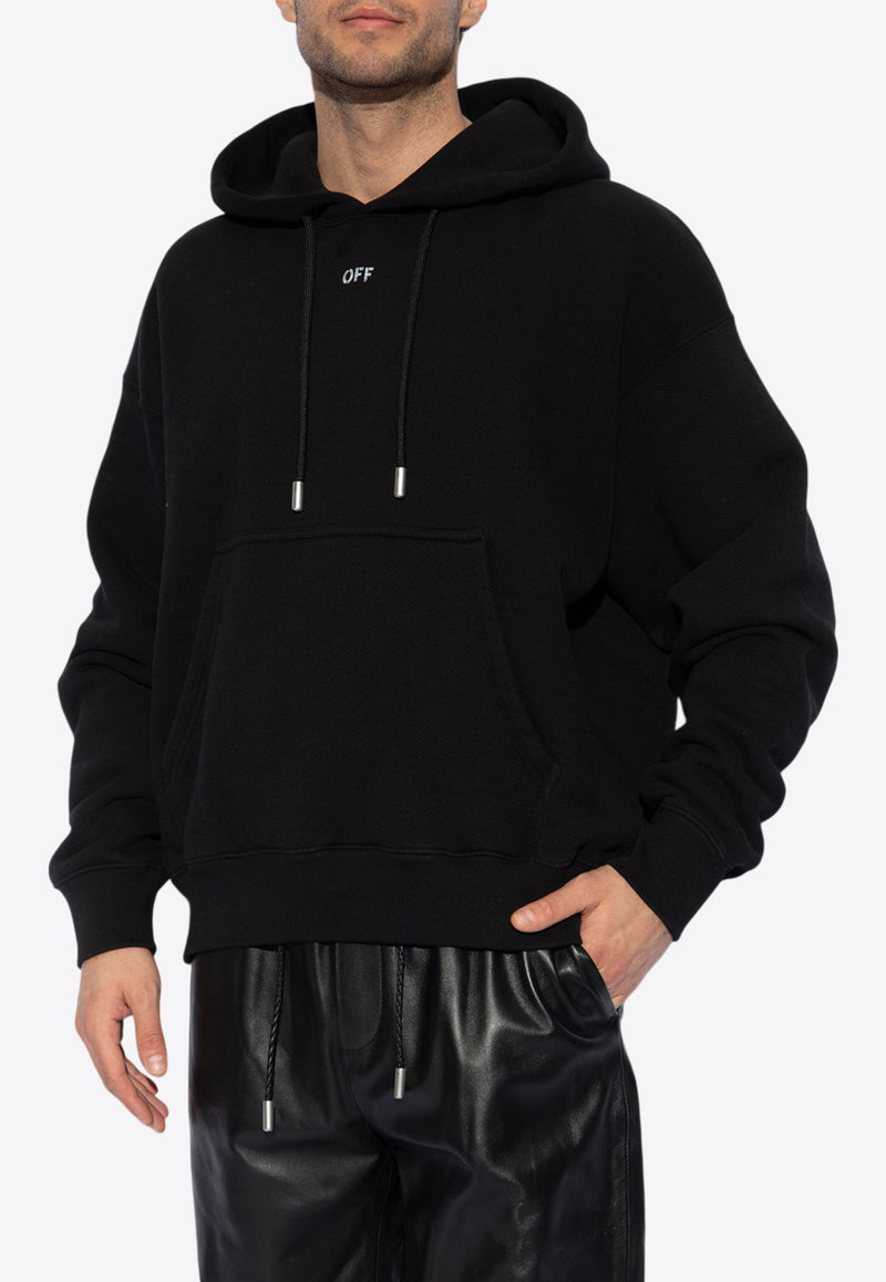 Off-White OFF Stamp Hooded Sweatshirt Black OMBB085C99 FLE010-1001