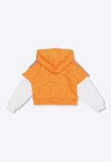 Dolce & Gabbana Kids Girls DG Logo Hooded Sweatshirt Orange L4JWJM G7L6M-S9001