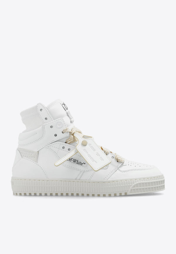 Off-White 3.0 Off-Court High-Top Leather Sneakers White OWIA112S24 LEA004-0101