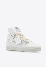 Off-White 3.0 Off-Court High-Top Leather Sneakers White OWIA112S24 LEA004-0101