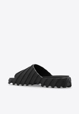 Off-White Exploration Logo Embossed Slides Black OMIC018S24 MAT001-1010