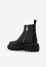 Off-White Exploration Motor Leather Boots Black OMID029C99 LEA001-1010