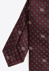 Etro Pegaso Motif Silk Tie Bordeaux MASA0001 AS194-S9865