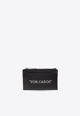 Off-White Quote Bookish Zipped Cardholder Black OMND068C99 LEA001-1001