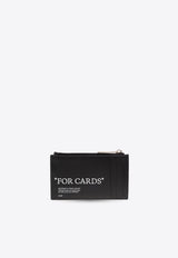 Off-White Quote Bookish Zipped Cardholder Black OMND068C99 LEA001-1001