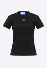 Off-White OFF Stamp Fitted T-shirt Black OWAA065C99 JER005-1001