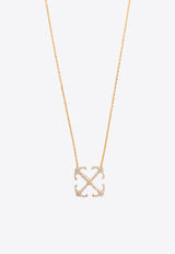 Off-White Signature Arrows Brass Necklace Gold OWOB136S24 MET001-7600