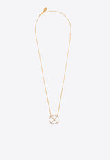 Off-White Signature Arrows Brass Necklace Gold OWOB136S24 MET001-7600