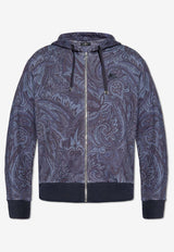 Etro Paisley Print Zip-Up Hoodie Navy MRMB0005 AJ065-X0883