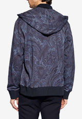 Etro Paisley Print Zip-Up Hoodie Navy MRMB0005 AJ065-X0883