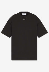 Off-White Logo-Print Crewneck Oversized T-Shirt Black OMAA161C99 JER002-1077