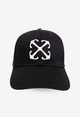 Off-White Embroidered-Logo Baseball Cap Black OMLB052C99 FAB004-1001