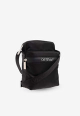 Off-White Logo-Print Messenger Bags Black OMNQ082S24 FAB001-1000