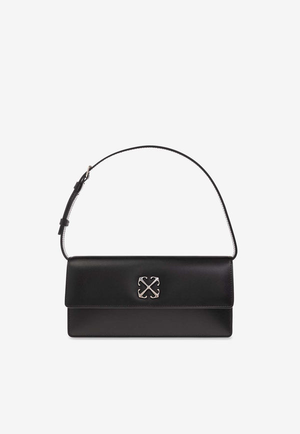 Off-White Logo-Plaque Shoulder Bag Black OWNN172C99 LEA001-1072