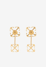 Off-White Signature Arrows Brass Earrings Gold OWOD294S24 MET001-7600