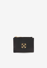 Off-White Jitney Bifold Zipped Wallet Black OWNC064C99 LEA001-1000