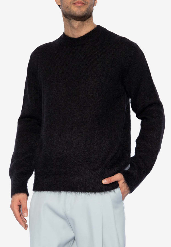 Off-White Arrows-Inlay Mohair-Blend Sweater Black OMHE170C99 KNI001-1061