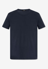 Tom Ford Logo-Label Crewneck T-shirt Navy T4M081040 0-412