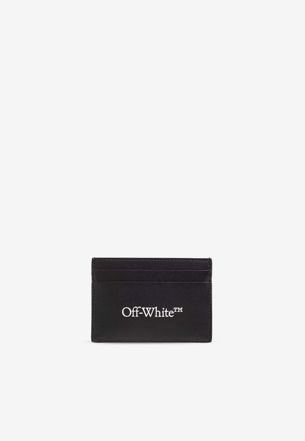 Off-White Logo-Print Leather Cardholder Black OMND089S24 LEA001-1001