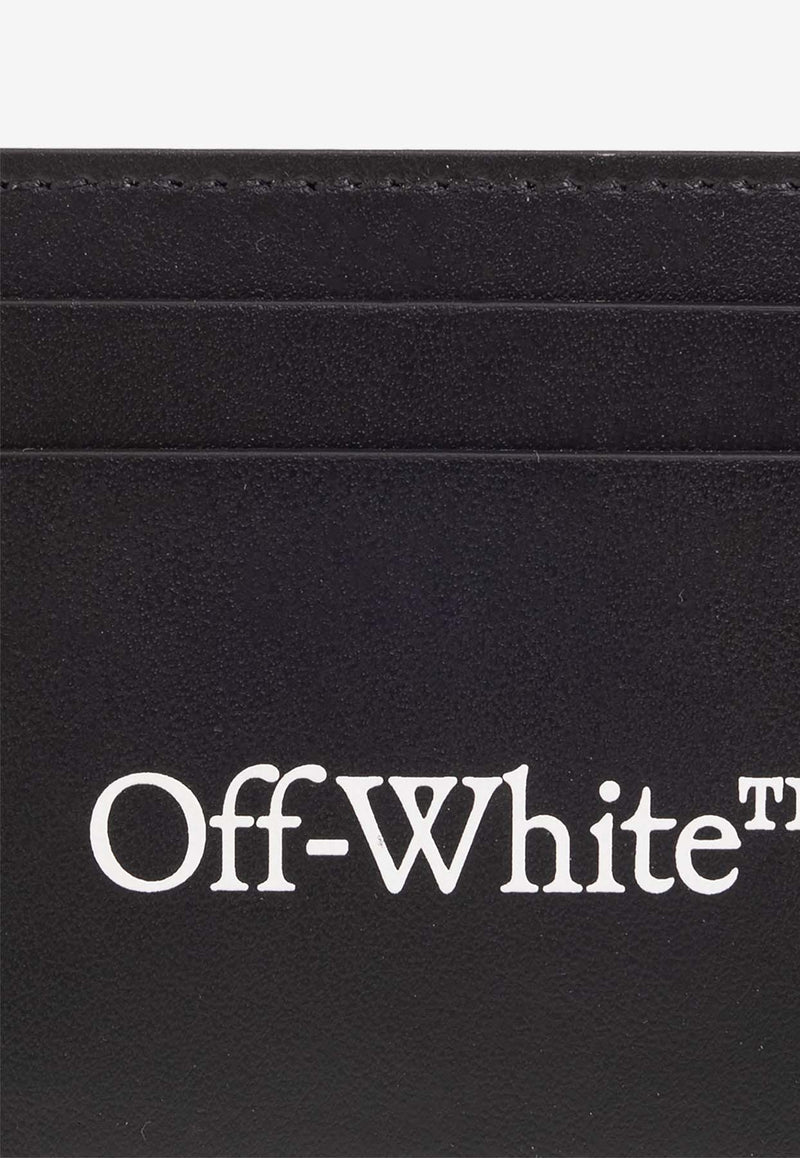 Off-White Logo-Print Leather Cardholder Black OMND089S24 LEA001-1001