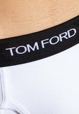 Tom Ford Two-Pack Logo-Waistband Briefs White T4XC11040 0-118