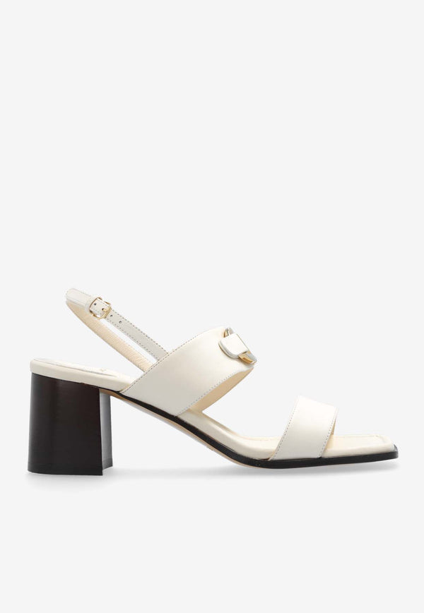 Salvatore Ferragamo Lou 55 Slingback Sandals in Calf Leather Cream 01G963 LOU 55 769668-DEEP MASCARPONE