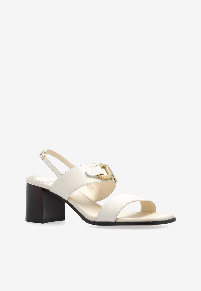 Salvatore Ferragamo Lou 55 Slingback Sandals in Calf Leather Cream 01G963 LOU 55 769668-DEEP MASCARPONE