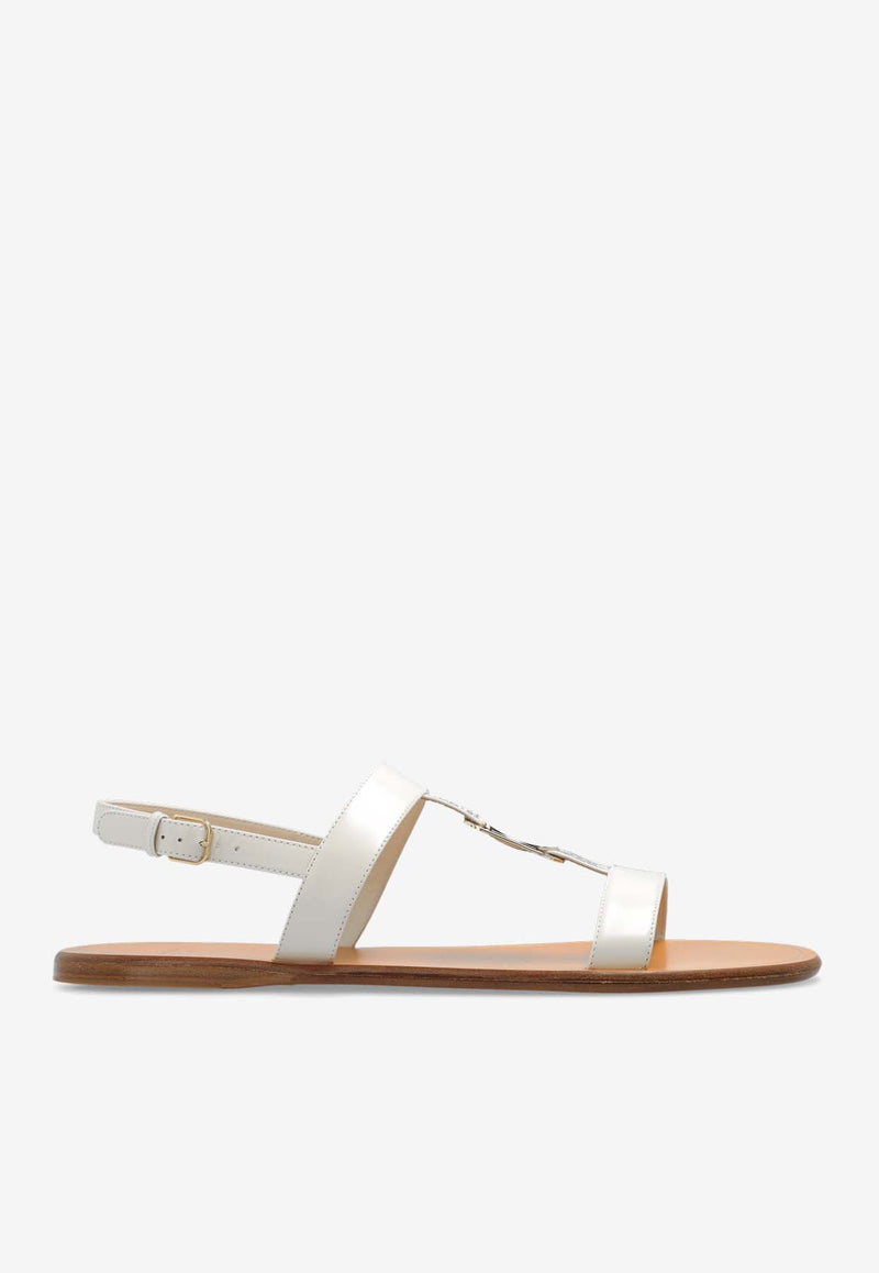 Salvatore Ferragamo Vida Nappa Leather Sandals Cream 01H624 VIDA 769424-MASCARPONE