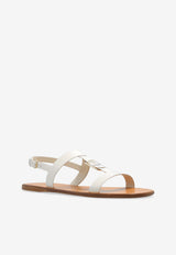 Salvatore Ferragamo Vida Nappa Leather Sandals Cream 01H624 VIDA 769424-MASCARPONE