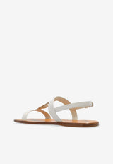 Salvatore Ferragamo Vida Nappa Leather Sandals Cream 01H624 VIDA 769424-MASCARPONE