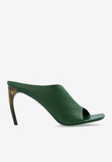 Salvatore Ferragamo Nymphe 85 Nappa Leather Mules Green 01I112 NYMPHE 85 772932-FOREST GREEN