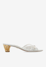 Salvatore Ferragamo Aryana 40 Cage Heel Mules Cream 01I623 ARYANA 40 773892-MASCARPONE OPTIC WHITE