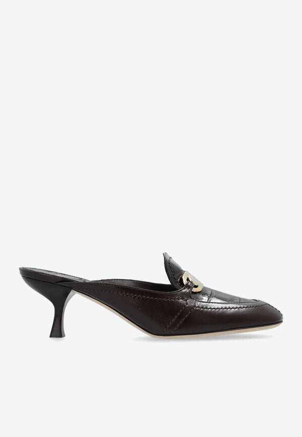 Salvatore Ferragamo Ophelia 55 Drop Bow Ornament Slingback Pumps Black 01I530 OPHELIA 55G 774573-NERO