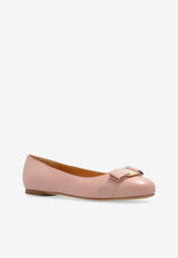 Salvatore Ferragamo Varina Nappa Leather Ballet Flats Pink 01I744 VARINA SOFT 774595-ROSE