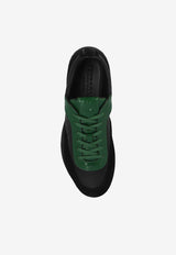 Salvatore Ferragamo Detroit Low-Top Paneled Sneakers Black 026533 DETROIT 1 773267-NERO FOREST GREEN