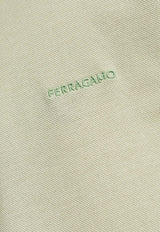 Salvatore Ferragamo Logo Embroidered Polo T-shirt Green 122327 H 772643-SAGE