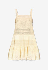 Zimmermann Halliday Lace-Trim Sleeveless Mini Dress Cream 1435DSS241 0-CRM