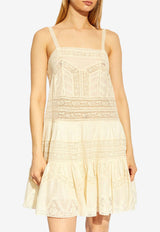 Zimmermann Halliday Lace-Trim Sleeveless Mini Dress Cream 1435DSS241 0-CRM