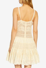 Zimmermann Halliday Lace-Trim Sleeveless Mini Dress Cream 1435DSS241 0-CRM